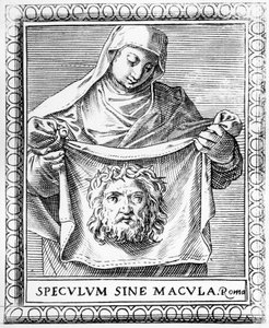Veronica pitelee Sudariumia, 1581 tekijältä Agostino Carracci